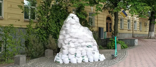 Kiew Ukraine Juni 2022 Sorgfältig Geschützt Vor Dem Bombardierenden Kino — Stockfoto