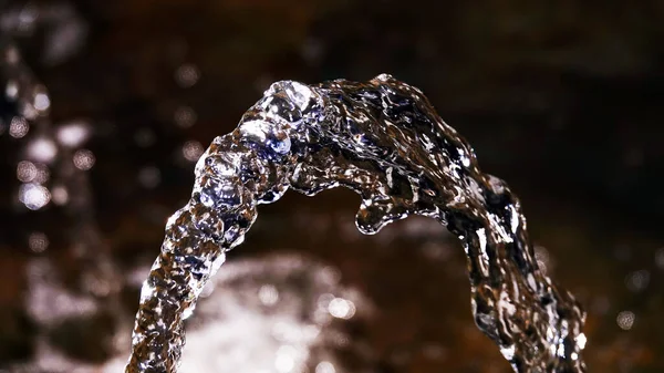 Agua Fuente Moscas Gotas Espumas Flujos —  Fotos de Stock