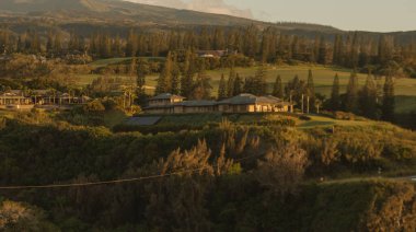Hawaii, Kula Maui 'deki Poli Vadisi' nden panoramik manzara. Yüksek kalite fotoğraf