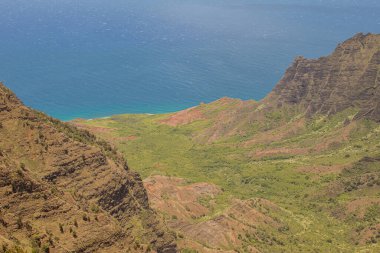 Hawaii, Kauai 'deki Napili Vadisi' nden panoramik manzara