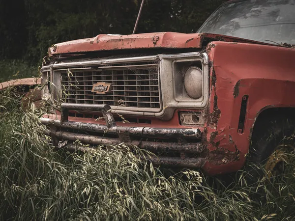 Стара Покинута Вантажівка Полі — стокове фото