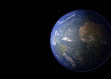 Dünya Gezegeni - NASA tarafından desteklenen bu görüntünün elementleri. 3B görüntüleme.