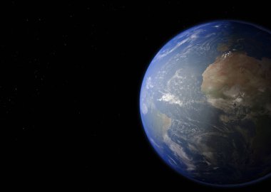 Dünya Gezegeni - NASA tarafından desteklenen bu görüntünün elementleri. 3B görüntüleme.