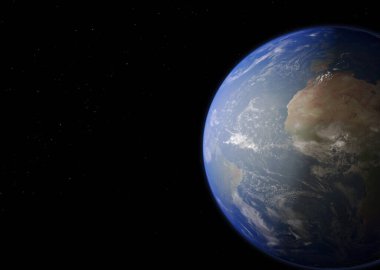 Dünya Gezegeni - NASA tarafından desteklenen bu görüntünün elementleri. 3B görüntüleme.