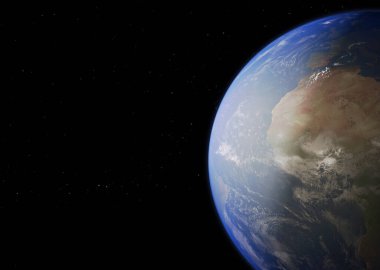 Dünya Gezegeni - NASA tarafından desteklenen bu görüntünün elementleri. 3B görüntüleme.