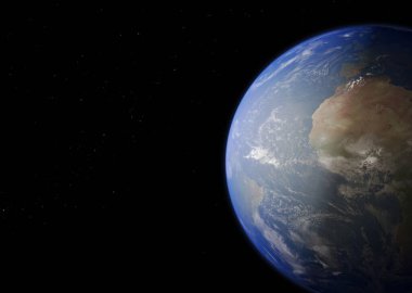 Dünya Gezegeni - NASA tarafından desteklenen bu görüntünün elementleri. 3B görüntüleme.