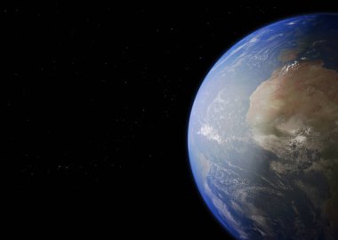 Dünya Gezegeni - NASA tarafından desteklenen bu görüntünün elementleri. 3B görüntüleme.