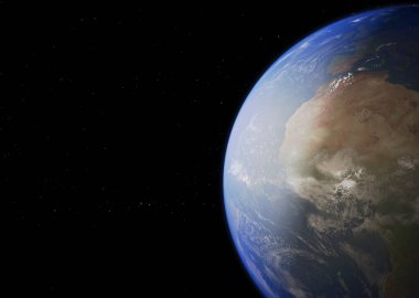 Dünya Gezegeni - NASA tarafından desteklenen bu görüntünün elementleri. 3B görüntüleme.