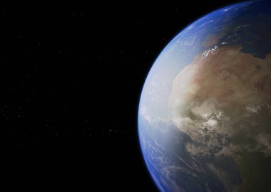 Dünya Gezegeni - NASA tarafından desteklenen bu görüntünün elementleri. 3B görüntüleme.