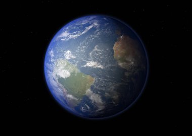 Dünya Gezegeni - NASA tarafından desteklenen bu görüntünün elementleri. 3B görüntüleme.