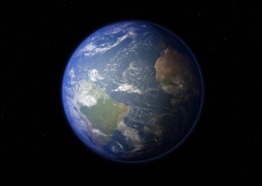 Dünya Gezegeni - NASA tarafından desteklenen bu görüntünün elementleri. 3B görüntüleme.