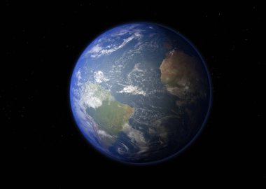 Dünya Gezegeni - NASA tarafından desteklenen bu görüntünün elementleri. 3B görüntüleme.