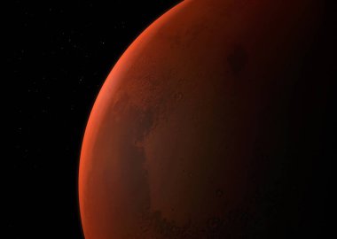 Mars Gezegeni - NASA tarafından desteklenen bu görüntünün elementleri. 3B görüntüleme.