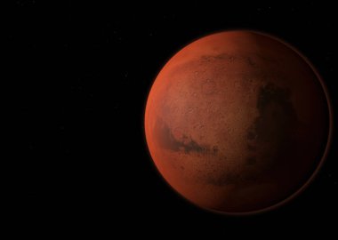 Mars Gezegeni - NASA tarafından desteklenen bu görüntünün elementleri. 3B görüntüleme.