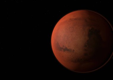 Mars Gezegeni - NASA tarafından desteklenen bu görüntünün elementleri. 3B görüntüleme.