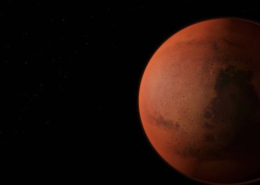 Mars Gezegeni - NASA tarafından desteklenen bu görüntünün elementleri. 3B görüntüleme.
