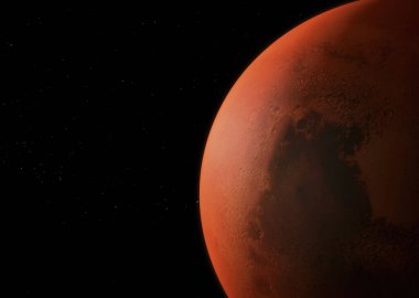 Mars Gezegeni - NASA tarafından desteklenen bu görüntünün elementleri. 3B görüntüleme.