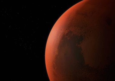 Mars Gezegeni - NASA tarafından desteklenen bu görüntünün elementleri. 3B görüntüleme.