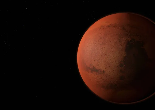 Planet Mars Elements Image Furnished Nasa Rendering — Stockfoto