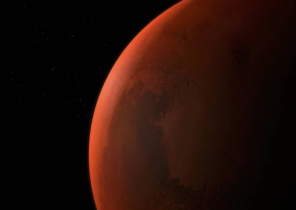 Planet Mars Elements Image Furnished Nasa Rendering — Stockfoto