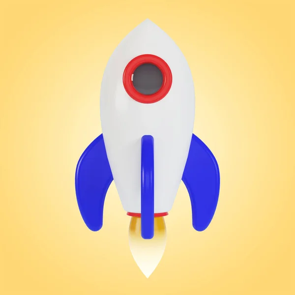 Raketlancering Schip Lancering Van Een Bedrijfsproduct Markt Weergave — Stockfoto