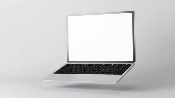 Laptop Auf Leerem Hintergrund Mockup Rendering — Stockfoto