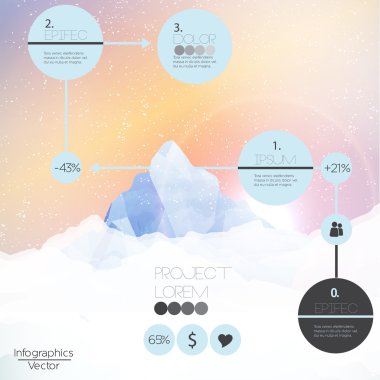 dağlar Infographic - vektör çizim