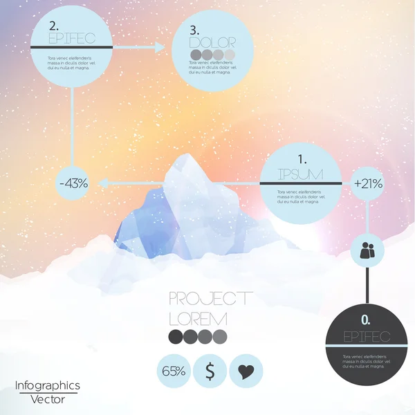 Mountains infographic - Vector Illustration — Stock Vector