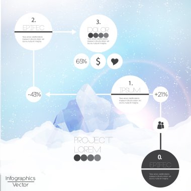 dağlar Infographic - vektör çizim