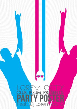 Ontwerpsjabloon dans - partij: vectorillustratiedans partisi tasarım şablonu - vektör çizim