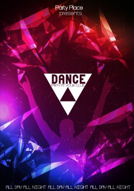 soyut partisi el ilanı arka plan şablonu - vektör çizim