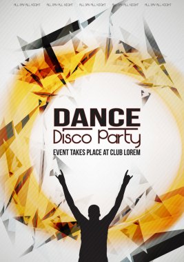 soyut partisi el ilanı arka plan şablonu - vektör çizim