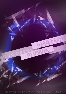 soyut partisi el ilanı arka plan şablonu - vektör çizim