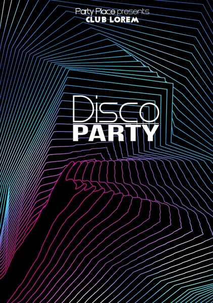 Retro disco party flyer mall - vektor illustration — Stock vektor