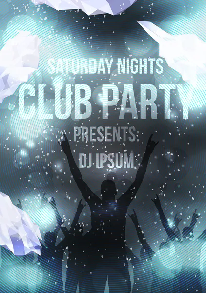 Buz dansı parti afiş arka plan şablonu - vektör çizim