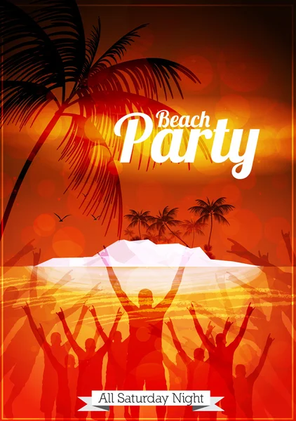 Summer Beach Party Flyer skabelon - vektor Illustration – Stock-vektor
