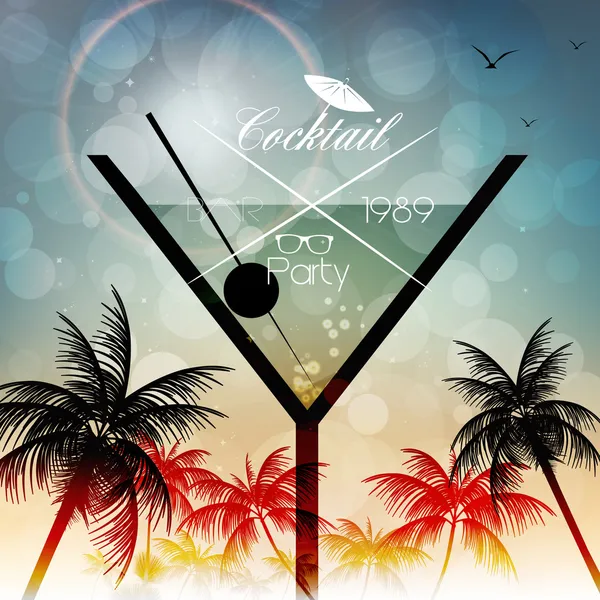 칵테일 파티 초대 포스터-벡터 일러스트 레이 션