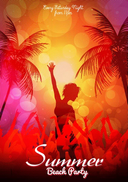 lato plaża strony flyer szablon - ilustracja wektorowa