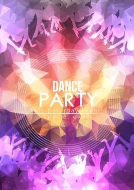 soyut partisi el ilanı arka plan şablonu - vektör çizim