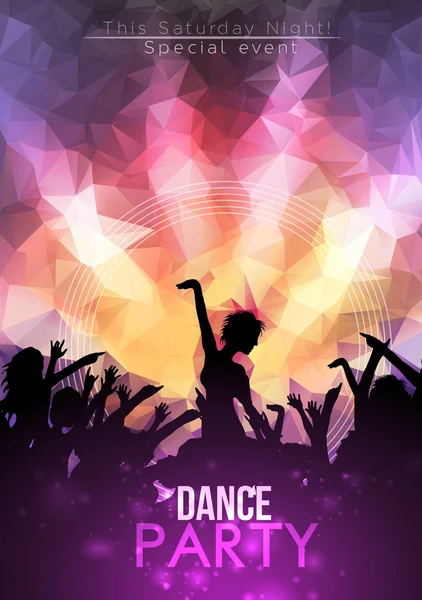 dans partisi afiş arka plan şablonu - vektör çizim