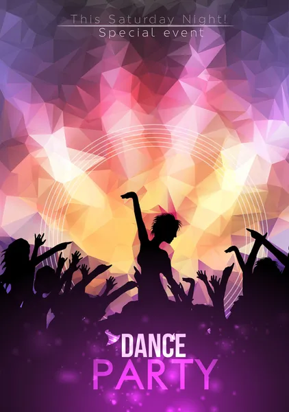 Taniec party plakat szablon tło - ilustracja wektorowa Wektory Stockowe bez tantiem