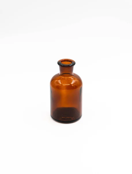 Dark Glass Bottle Isolated White Background High Quality Photo — Stock Photo, Image