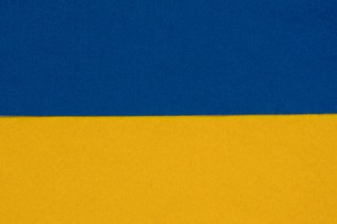 Ukrayna bayrağı. Başkent Kyiv 'in eyalet bayrağı. Ukrayna 'nın vatanseverlik bayrağı. Yüksek kalite fotoğraf