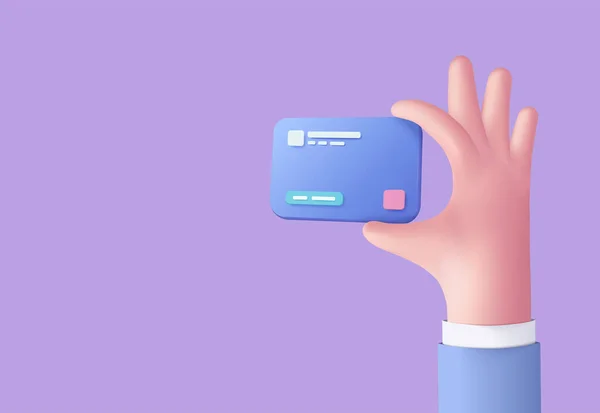 Credit Card Geld Financiële Zekerheid Voor Online Winkelen Online Betaling — Stockvector