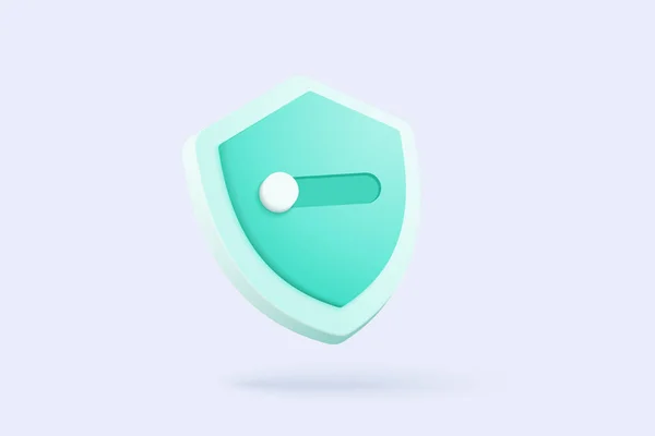 Shield Protection Icon Check Online Payment White Background Concept User — Wektor stockowy