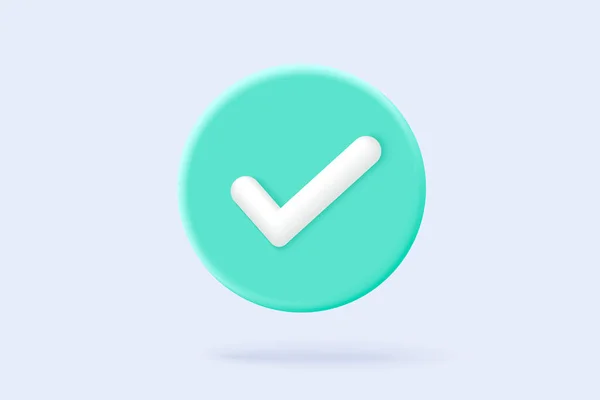 Check Mark Icon Isolated White Background Check List Button Best — Stockvektor