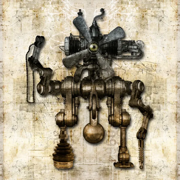 Antique mechanical figure — Stock Photo, Image