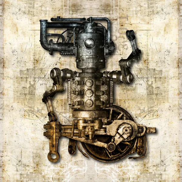 Antique mechanical figure — Stock Photo, Image