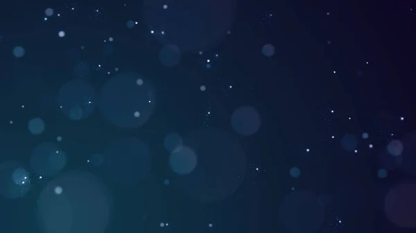 Fundo azul abstrato bokeh. Parte de trás escura de luxo com pontos brilhantes desfocados. Brilho desfocado mutilou estrelas piscando e faíscas. Renderização 3d. — Fotografia de Stock
