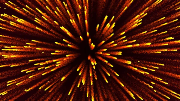 Részecske körkörös robbanás. Vörös sztrájk zajjal az univerzumban. Absztrakt adatfolyam háttér esemény, fél, karnevál, ünneplés vagy egyéb. 3D renderelés. — Stock Fotó